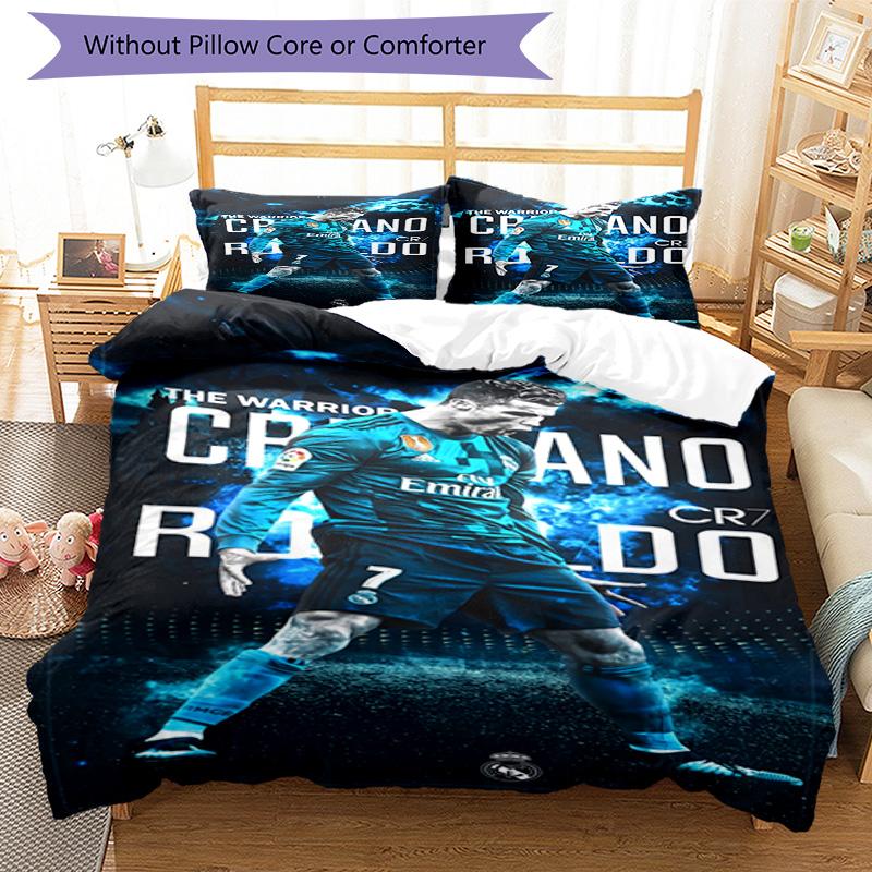 Ronaldo's Prince Neymar's Journey Glory Bedding Set, Breathable Duvet Cover with Pillowcases, Soft Bed Linen for Bedroom Home Decoration, Perfect Fest