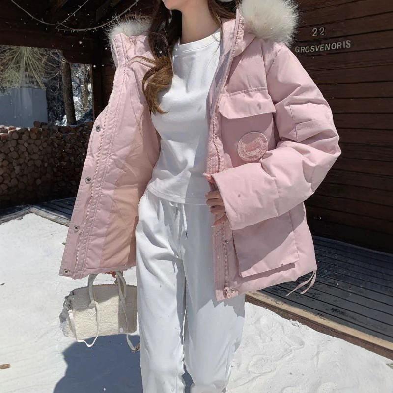 Womens Winter Parka Coat Korean Style Thick Warm Cotton Jacket High Street Look Plus Size