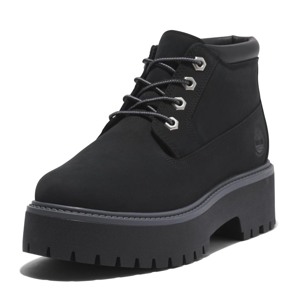 Timberland Ботинки на шнуровке Stone Street Mid Fashion Jet Wide женские, Черный-2024, 7.5