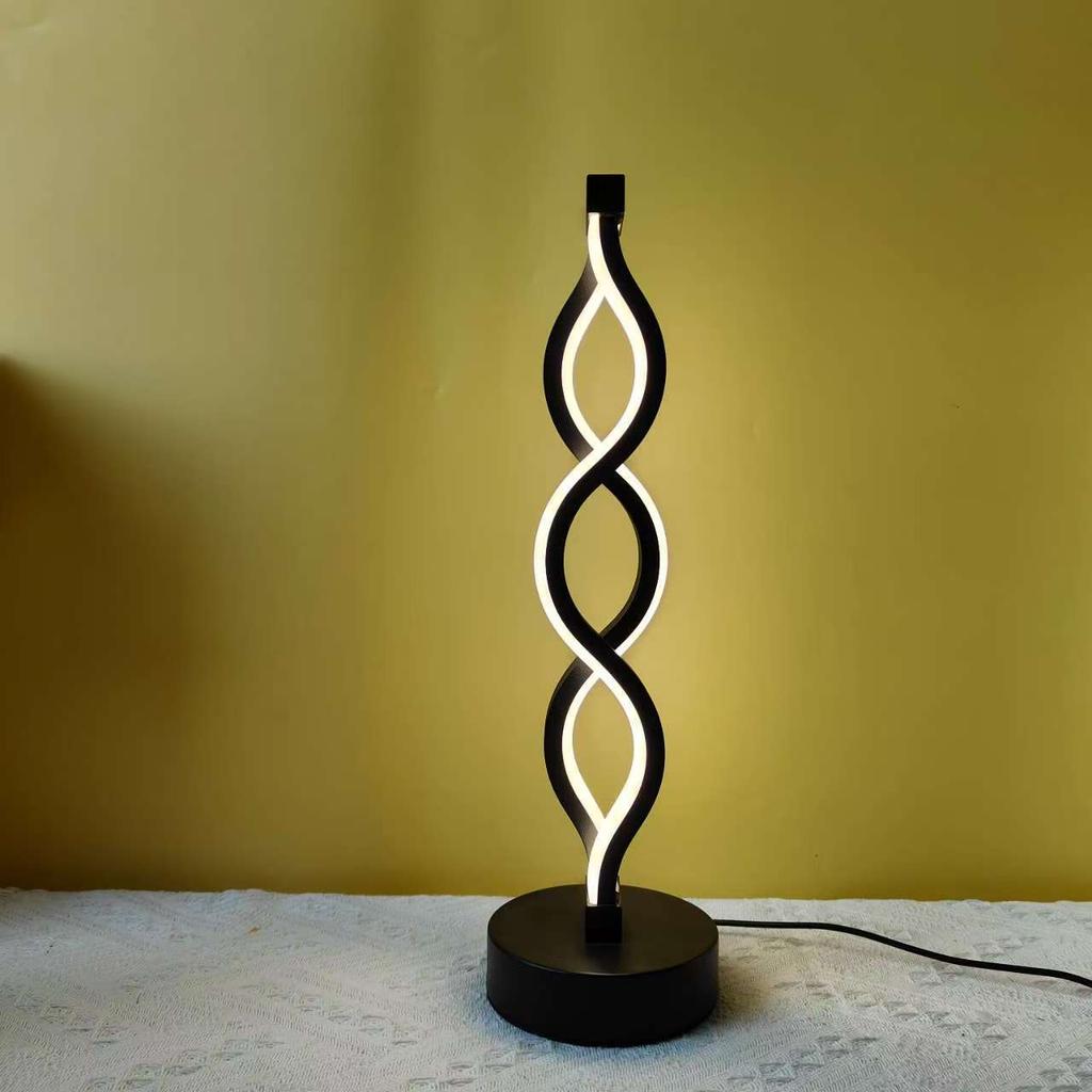 Seaweed Wave Bedside Lamp, Ambient Small Night Light, Creative Luxury Table Lamp for Bedroom Living Room
