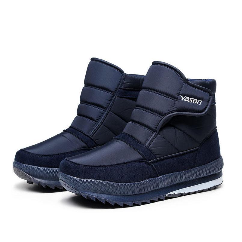 WTEMPO Мужские зимние ботинки 40–47, непромокаемые однотонные зимние ботинки, мужские повседневные легкие ботильоны, уличные теплые зимние ботинки