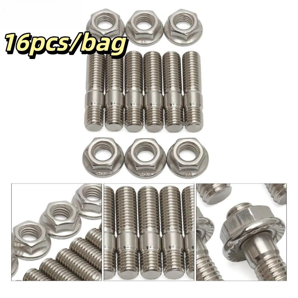 Stainless Steel Exhaust Manifold Bolt Heavy Duty Automotive Exhaust Parts Vehicle Maintenance