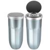 Mellbo Car Trash Car Convenient Drink Holder with X Light 1 Piece Can, Accessories, Item, Lid, One-Touch Open/Close, 8.6cm 17cm, Blue,