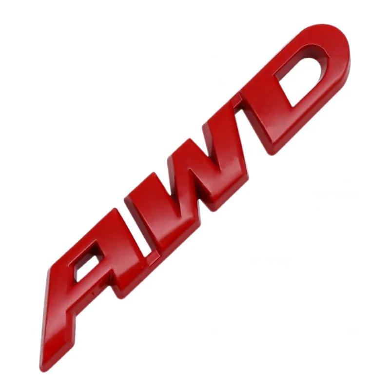 3D Металлический Логотип-Эмблема AWD Наклейка на Крыло Багажник Аксессуары Для Honda Civic CRV Subaru Mazda Toyota RAV4 Kia