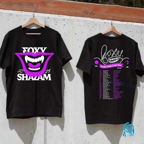 Foxy Shazam Rockin’ Rolla Coast Tour 2025 Унисекс Футболка Футболка Подарок Фанаты