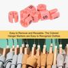 uxcell Hanger Markers, Small Tags, Fits 3.5mm Rods, for Color-Coded Clothes, Pink, 150 Pieces