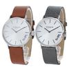Coach Perry Watches with Storage Box, Matching Size, Simple, Slim Leather Watches In Brown and Metallic Gray, 1450312014503155