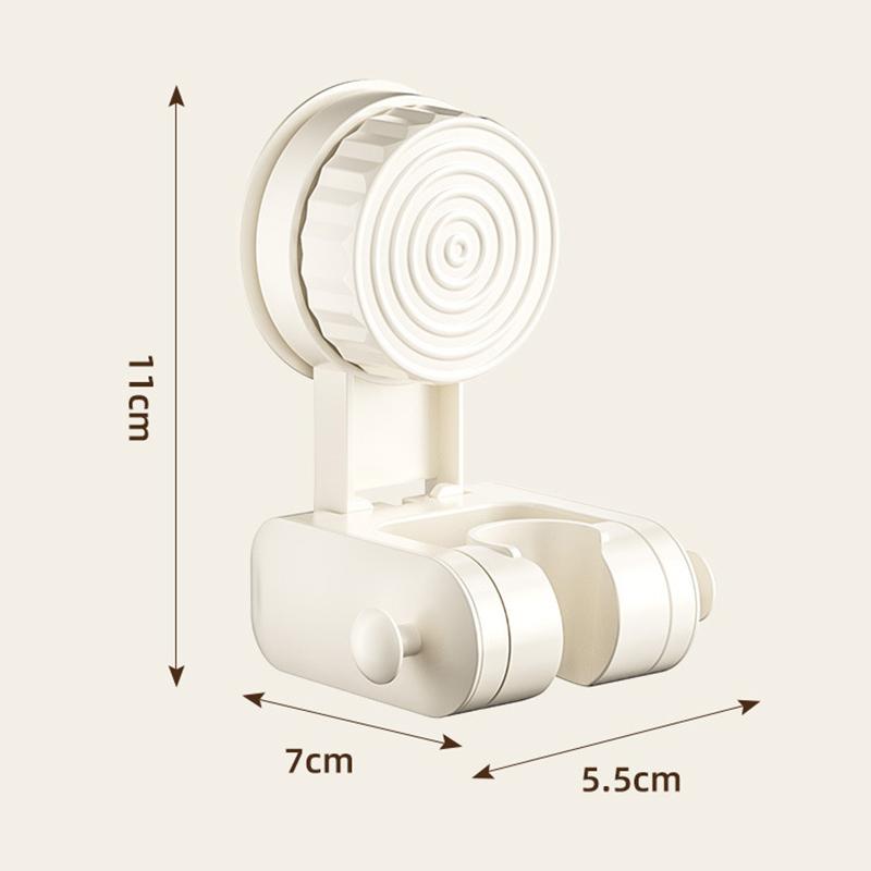 Suction Cup Shower Head Holder Relocatable Adjustable Handheld Sprayer Support Wall Mounted With Hooks Sprayer Fixed Base