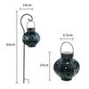 Garden Star Projector Lamp Hanging Solar Lights Outdoor Hanging Solar Lanterns Retro Solar Lamp with Handle Outside Decorations