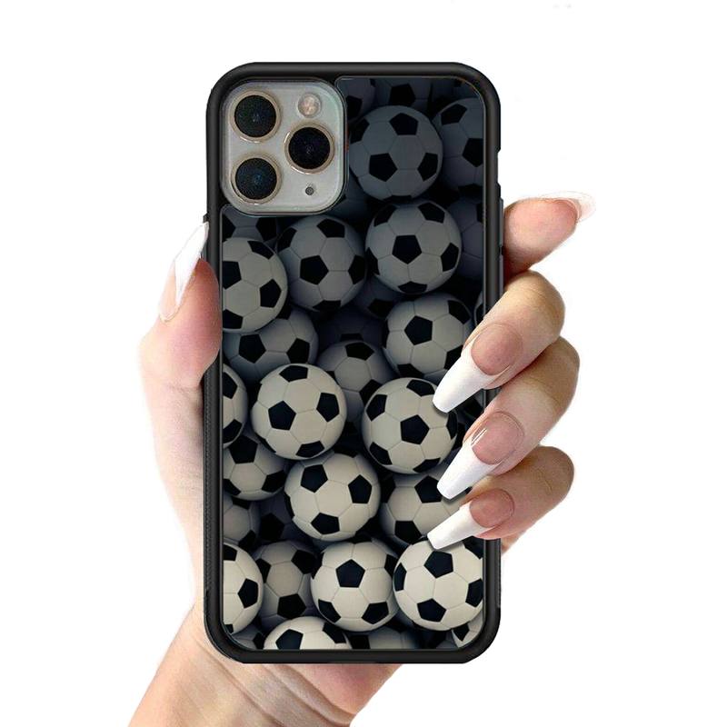 Чехол для телефона «Футбол» Силиконовый чехол из ПК + ТПУ для iPhone 11 12 13 Pro Max 8 7 6 Plus X SE XR Hard Fundas