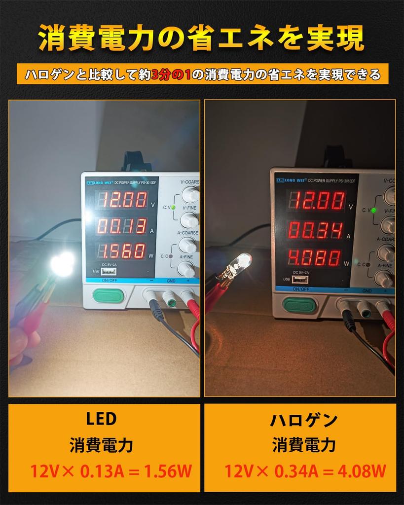 T10 LED Explosive Light, White, 2 Pcs, Built-In Canceller, LED T10, Compatible with Vehicle