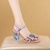 Модные цветные сандалии с бантом и пряжкой-бриллиантом на одном ремешке, женские, с квадратным носком, открытым носком, тонким ремешком, противоскользящие, износостойкие, на высоком каблуке