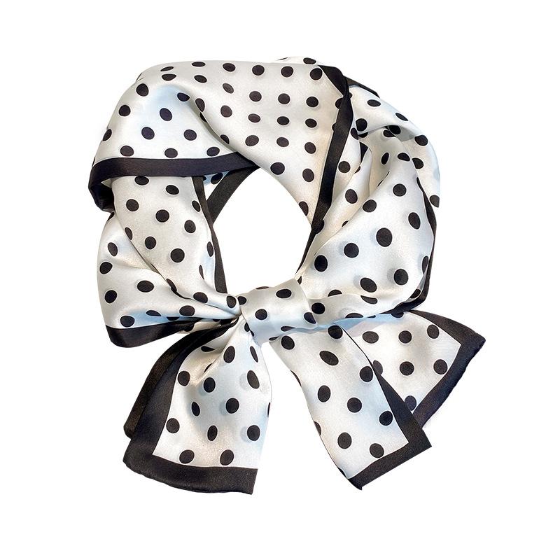 2025 dot100% Шелковый шарф для женщин Длинный с принтом Роскошные натуральные шали Накидки Шарфы Хиджаб Фуляр Женский офисный шейный платок Бандана