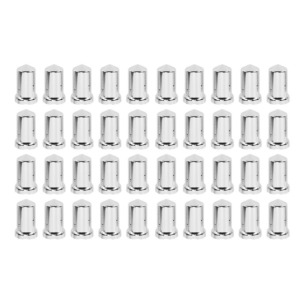 Lug Nut Covers ABS Chrome Corrosion Resistant Anti Rust 33mm Flanged Lug Nut Caps for Trucks Trailers and Vehicles