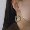 LIKGREAT Серьги Знак Мира из Нержавеющей Стали Серьга Счастье Мир Любовь Амулет Духовные Украшения Подарок на День Святого Валентина