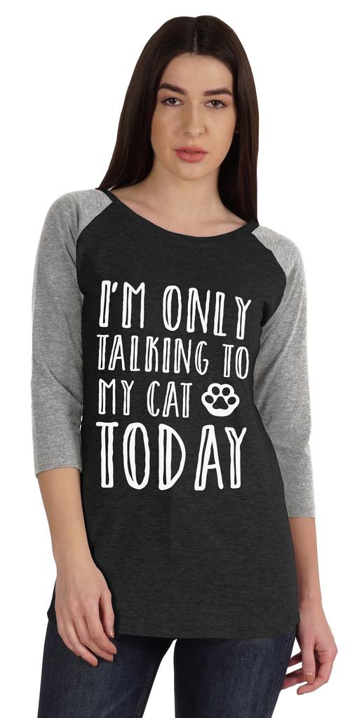 Inkmeso Я сегодня разговариваю только со своим котом. Милые футболки для любителей кошек.