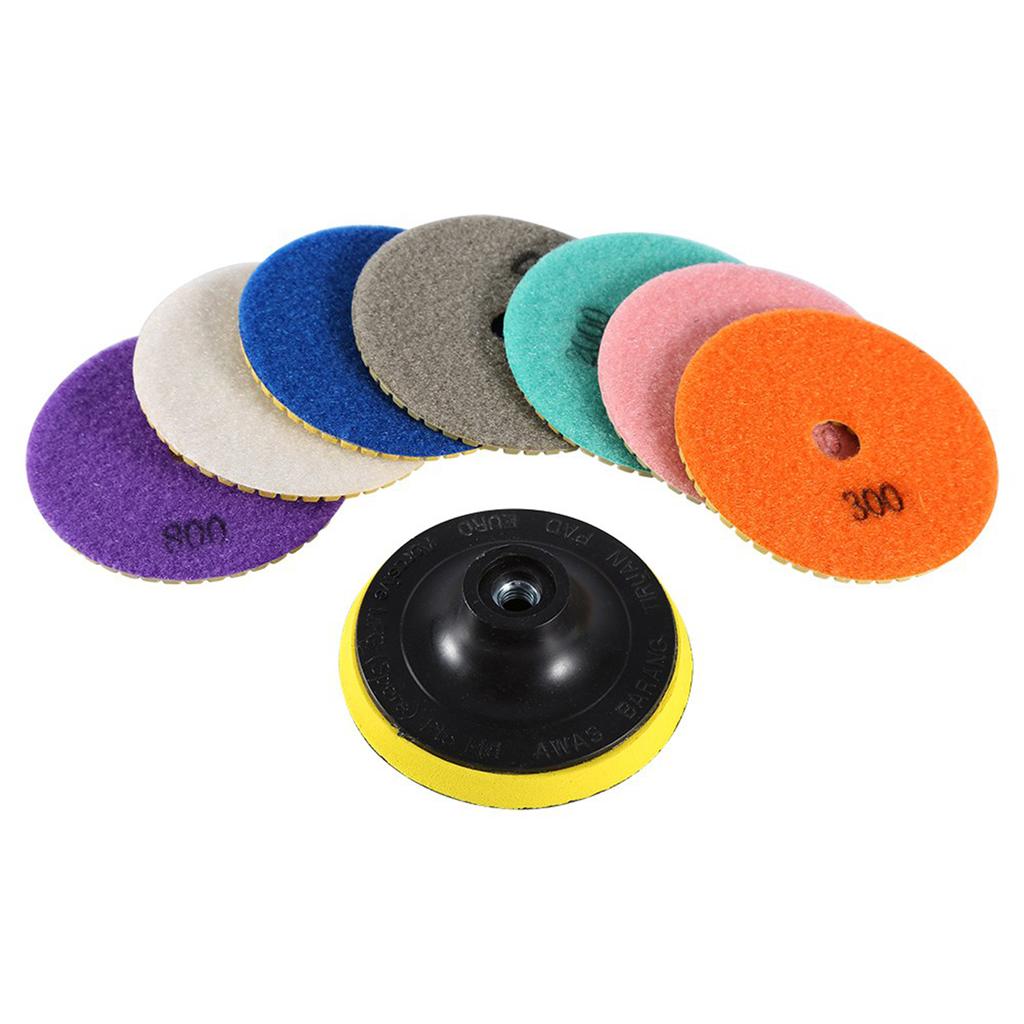 Grinding Disc 1 Set Wet Dry Polishing Pads Disc for Granite Marble Concrete Stone 4 Inch Polishing Pads Polishing Disc