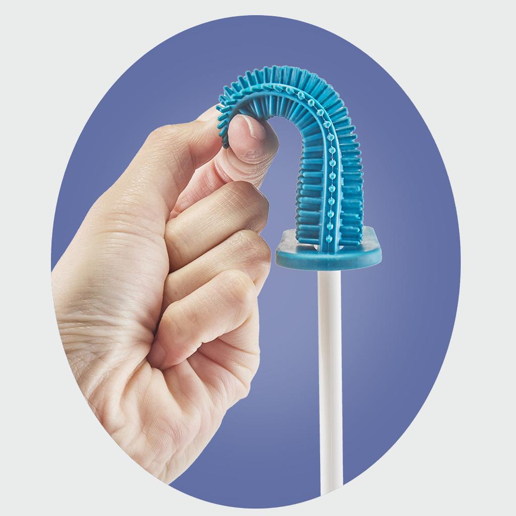 4 Pieces Toilet Bowl Brush Set Punch Free Wall Mounted Toilet Brush Holder with 3 Brush for