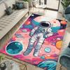 Anti-Slip Astronaut Print Room Floor Mat: Comfortable and Durable  Crystal Velvet Rug for Home Decor