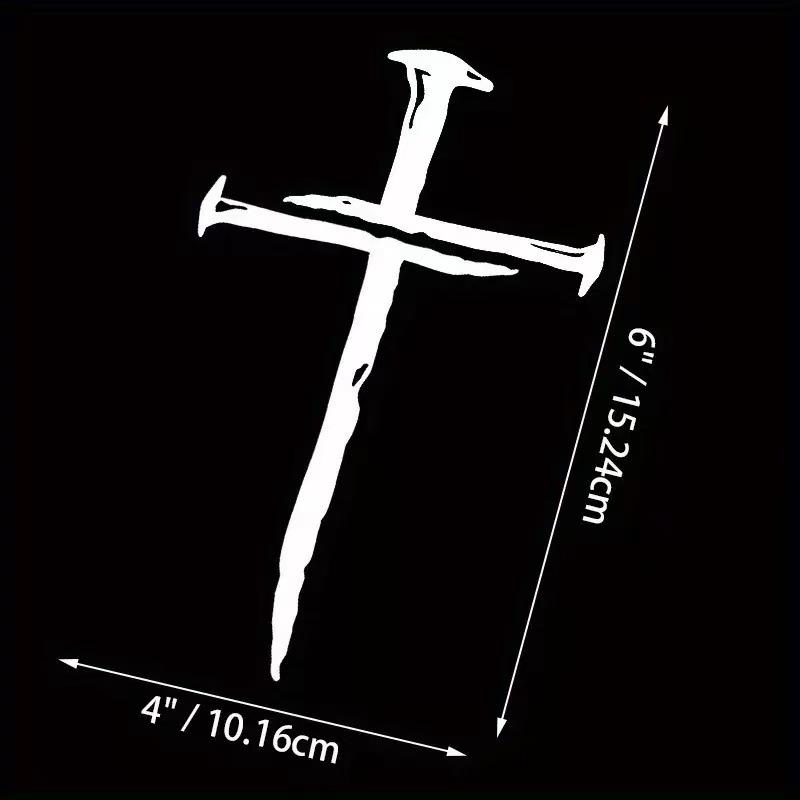 Декаль «Крест» ПВХ Наклейка для окна и двери автомобиля Украшение