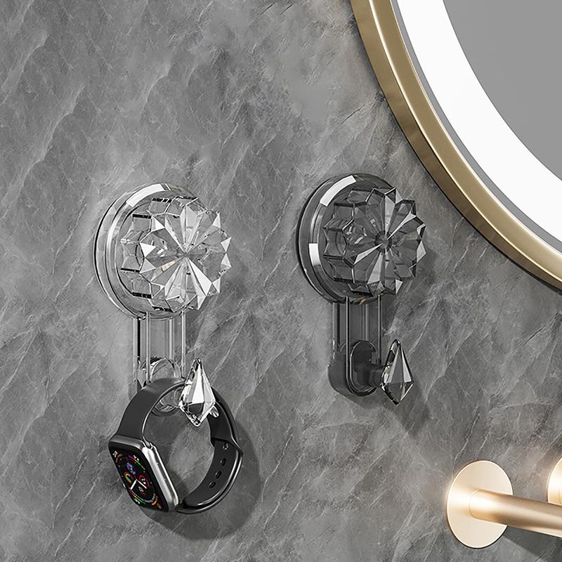 Strong Suction Cup Hooks Reusable Heavy Duty Vacuum Suction Cup Hooks Glass Window Wall Hanger Kitchen Bathroom Hooks For Towel