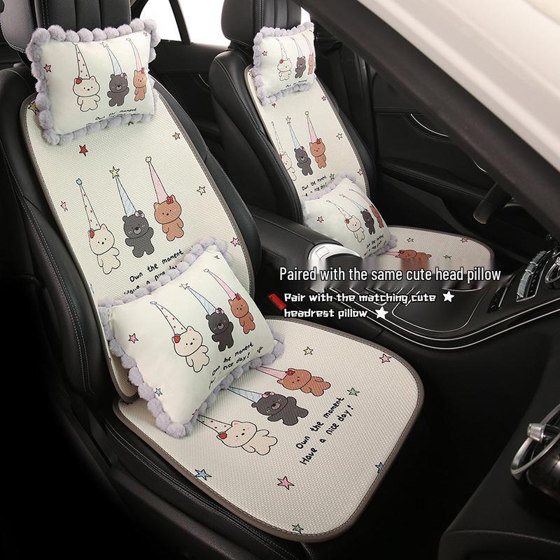 Милая подушка на сиденье автомобиля из конопли для ORA Good Cat, ORA 5, Kia EV5, K3, K5 - Идеально для всех сезонов