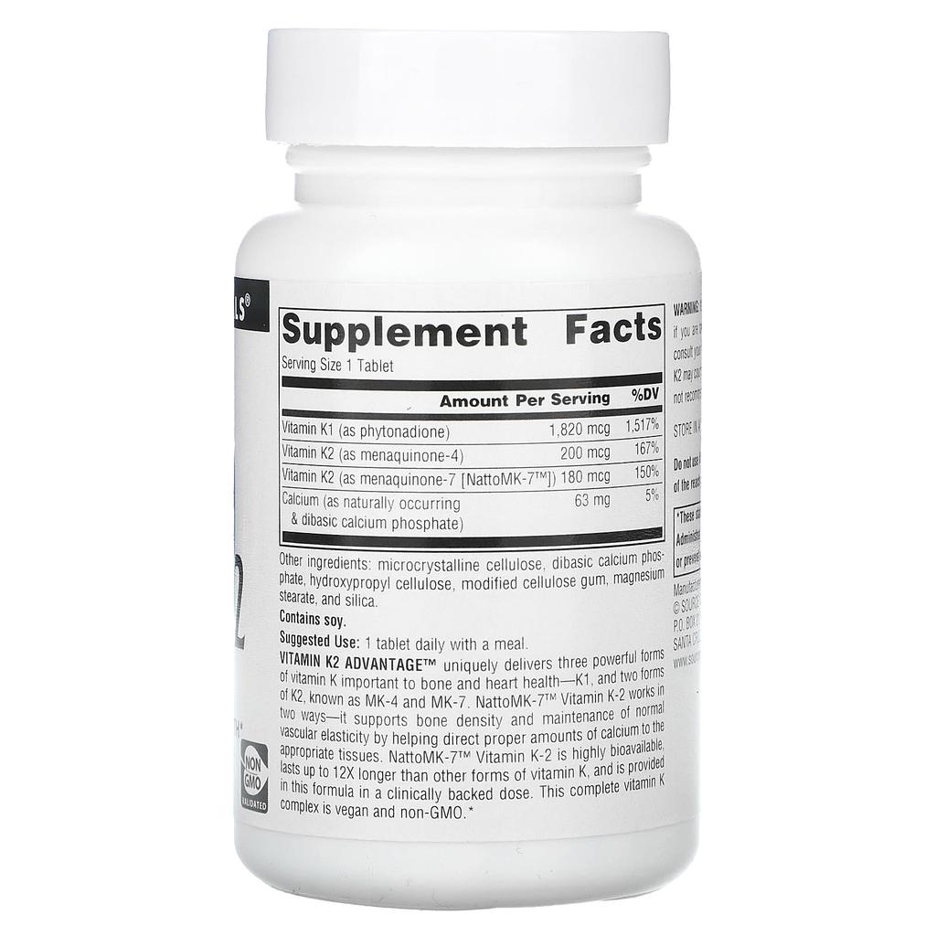 Vitamin K2 Advantage, 2,200 Mcg, 120 Tablets