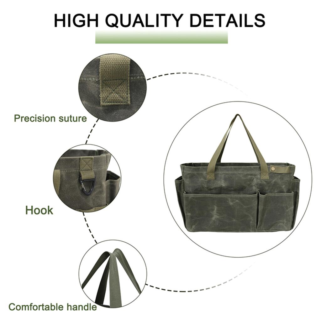 Heavy Duty Canvas Storage Bag for Outdoor Cooking Camping Pots Large Capacity Waterproof with Convenient Carry Handle