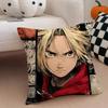 FFullmetal Alchemist Brotherhoo Cushion Cover Linen Pillow Case Soft Breathable Protective Couch Room Decoration