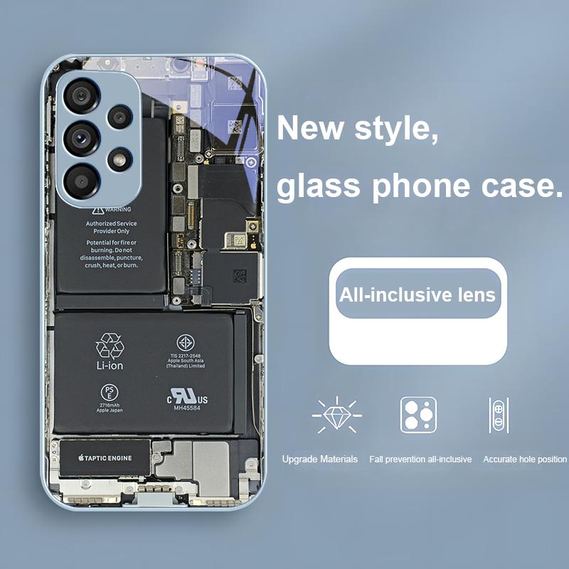 Креативная печатная плата для Samsung Galaxy S24 Plus S20 21 FE S23 Ultra S8 9 A70 72 73 50 51 52 53 Чехол для телефона из закаленного стекла