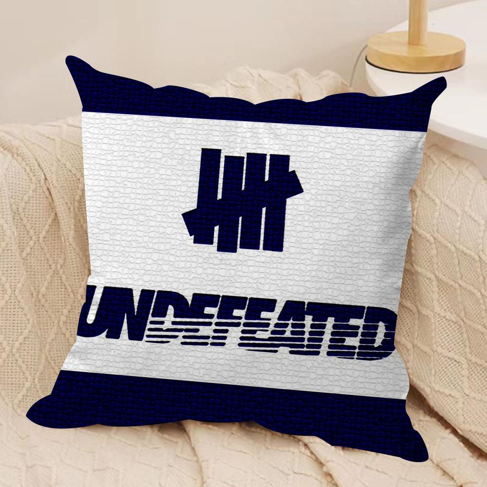U-Undefeated Trend Cushion Cover Soft Plush Fabric Double-Sided Printed Sofa Cushion Cover for All Seasons Home Decor Gift