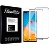 Защитная пленка - Phonillico - Huawei P40 PRO - Закаленное стекло - Упаковка из 2 штук - Черная рамка