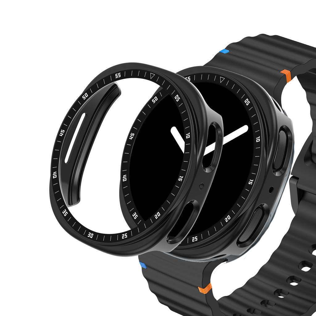 Metal scale+PC Case For Samsung galaxy watch 8 44mm 40mm Accessories Hollow Protective Bumper shell For galaxy watch 8 cover 44