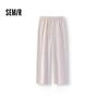 Женские свободные повседневные брюки Semir из смесовой льняной ткани с широкими штанинами