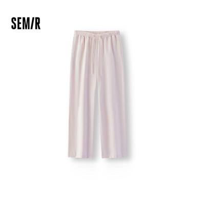Женские свободные повседневные брюки Semir из смесовой льняной ткани с широкими штанинами