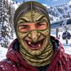 Мужская зимняя 3D-печать смешной лыжный шарф-шапка для активного отдыха