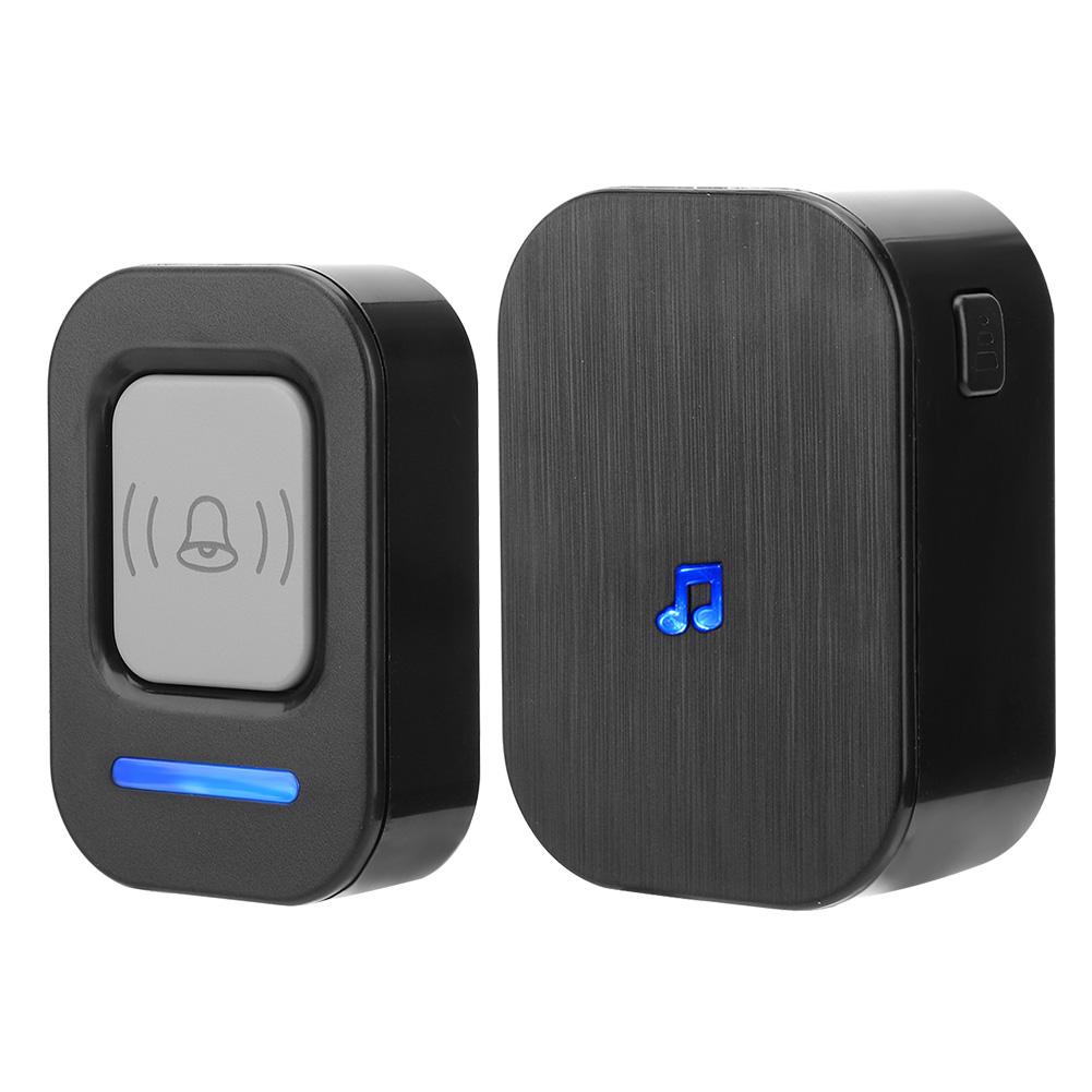 Беспроводной дверной звонок для дома 984,3 фута Большая дальность Музыкальный дверной звонок Контроль доступа