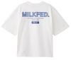 Milkfed Casual Plaid Logo Wide Shorts White Tee, Women's,