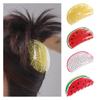 Pitaya Ponytail Holder Srawberry Women Shark Clip Fruits Hair Claw Korean Hair Clips Watermelon