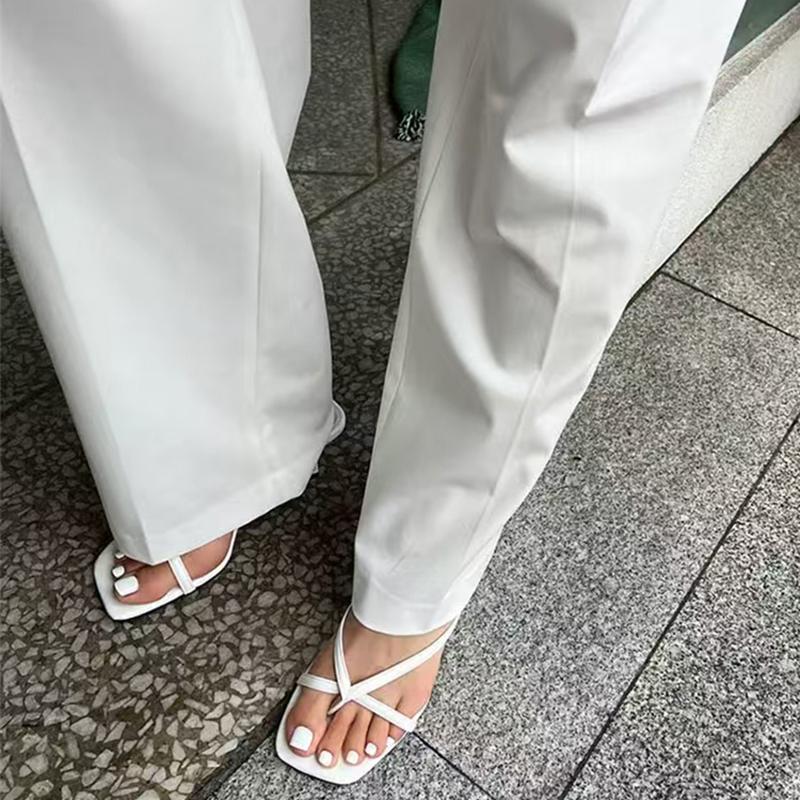 Fashion 2025 New Summer Women Clip Toe Slippers Fashion Dress Slide Shoes Ladies Elegant High Heel Footwear
