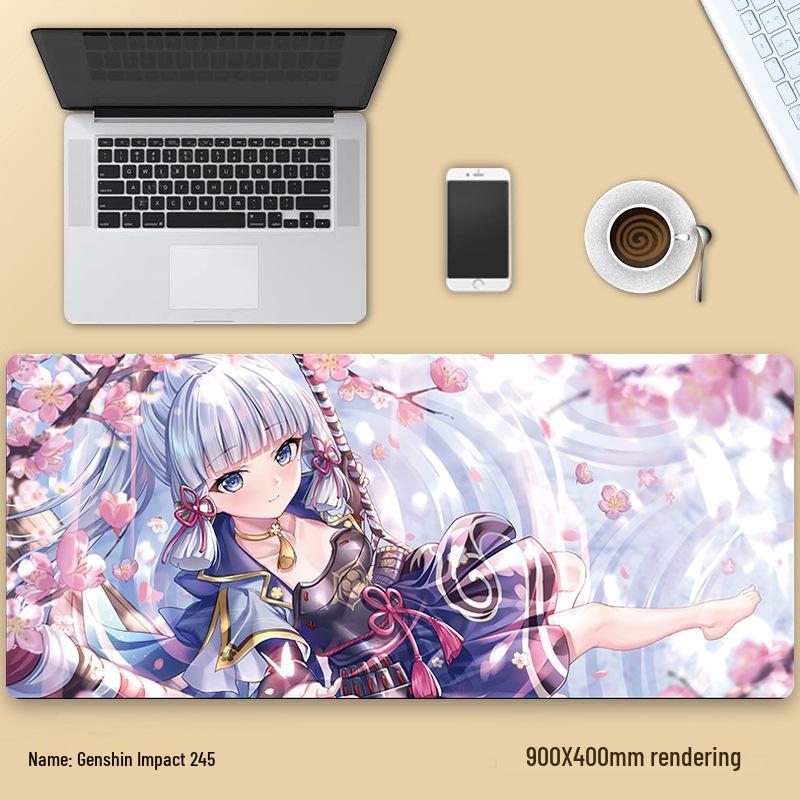 Очень большой коврик для мыши Genshin Impact Венти - Утолщенный аниме коврик для клавиатуры