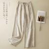 Крутые прямые широкие брюки женские летние тонкие свободные повседневные брюки с высокой талией