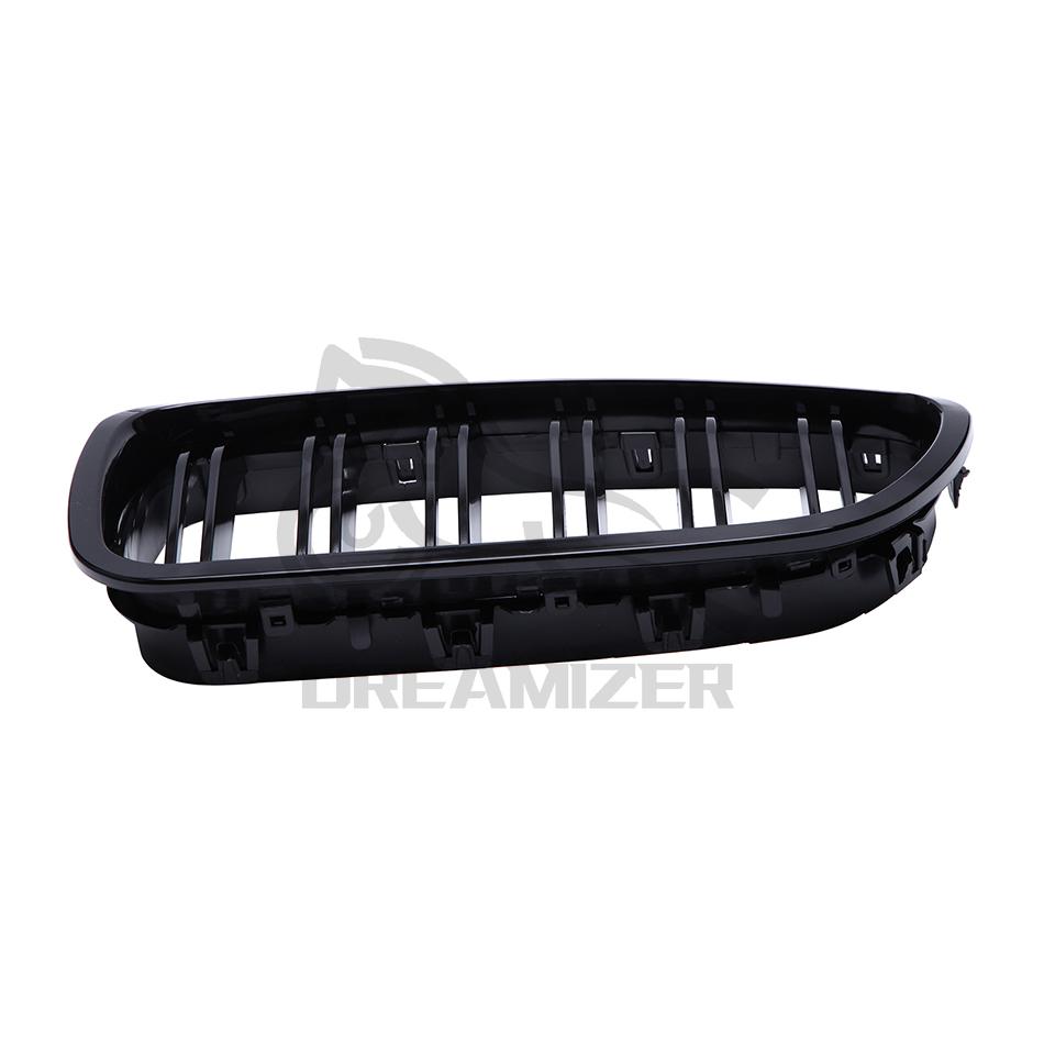 Автомобильный глянцевый черный гриль для почек с двумя рейками, гоночный гриль для BMW 5 серии, для F10 F11 F18 528i 535i 2010-2016, замена