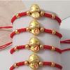 Hand Rope Snake Year Bracelet Chinese Style Fortune Bracelet Retro Lucky Red Rope  Gift