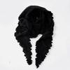 Ruffled Edge Knitting Scarf Soft Breathable Hollow Scarf Triangular Scarf  Spring Autumn Winter