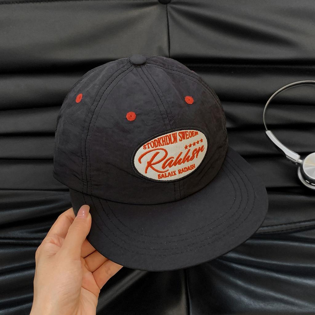 ins niche trendy brand letter embroidery flat-brimmed baseball cap women's spring and summer fashion street quick-drying cap