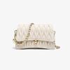 High-grade Sense Light Luxury French Niche Fold White Bag Women's Commuter Shoulder Bag Chain Underarm Bag