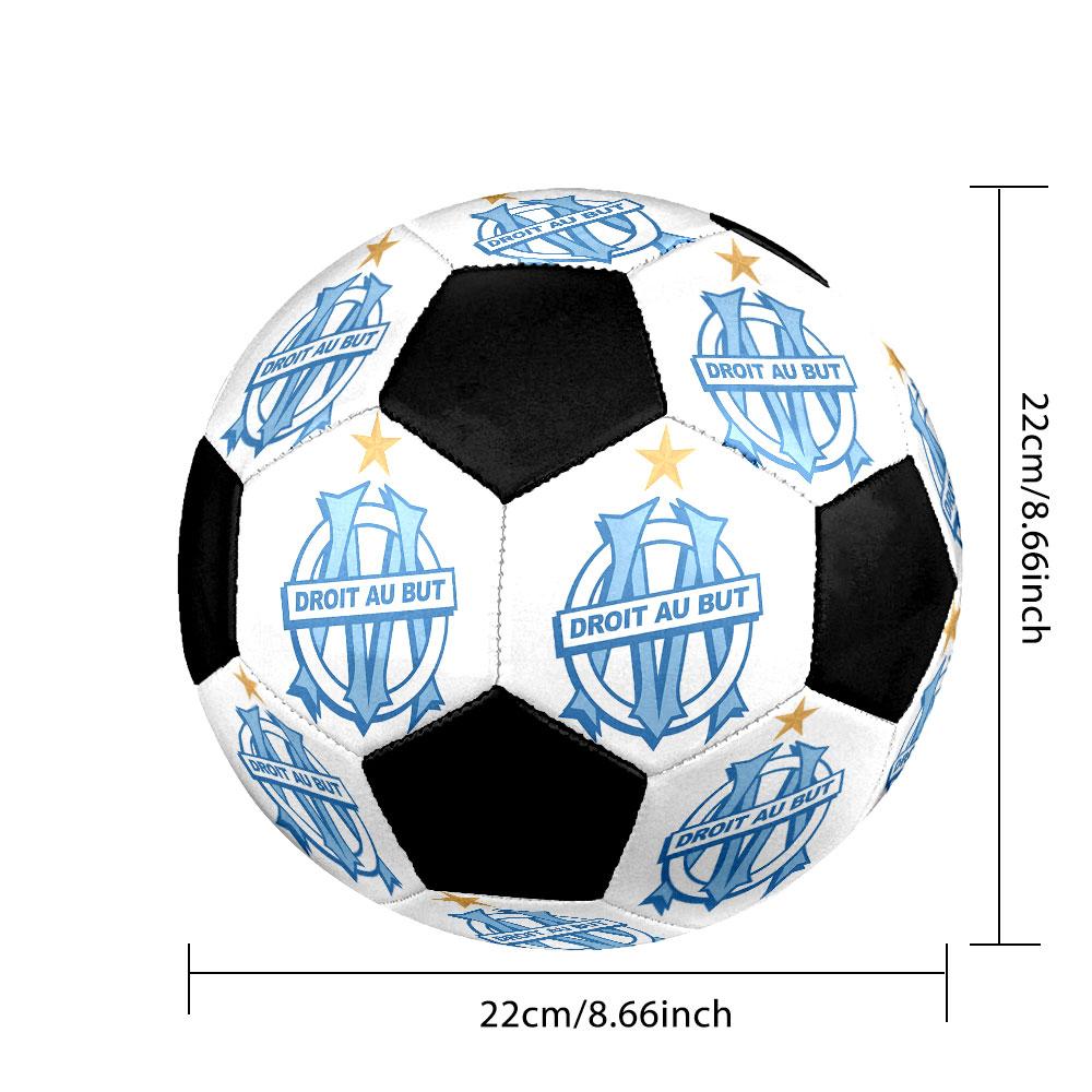 Olympique Marseille Soccer Ball Size 5 Colorful Machine Stitched PVC Competition Ready Durable High-Bounce