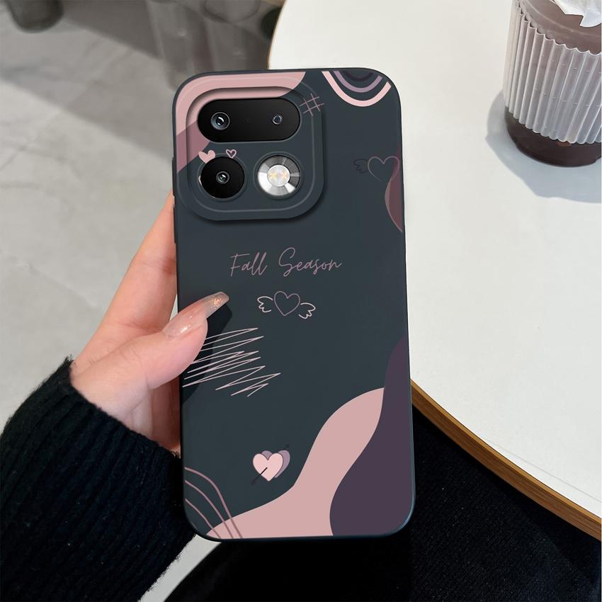 Для Oppo Realme 16 15 14 Pro Plus C85 Pro Reno15 Pro Oppo A6X A96 A95 A94 A93 A92 A91 A72 Чехол для телефона Сердце Любви Мягкий Жидкий Силикон Легкий Чехол