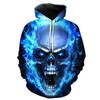 Мода 3d Cool Skull или Wolf Print Мужчины Женщины Топы Толстовки Рубашки Осень Повседневный Длинные рукава Толстовки Пуловеры С капюшоном Хип-хоп Верхняя одежда Hoodie_ZjZ